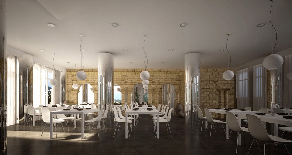 дизайн интерьера ресторана, дизайн студия qb architecture