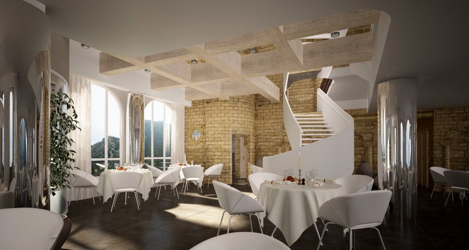 дизайн интерьера ресторана, дизайн студия qb architecture