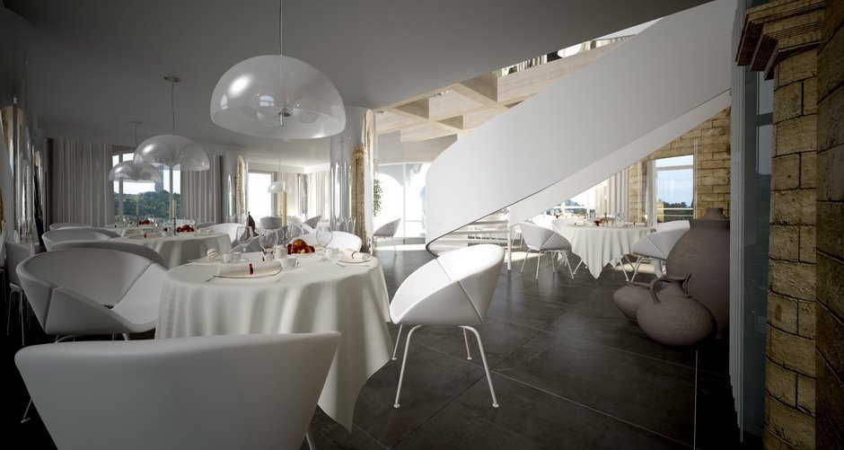 дизайн интерьера ресторана, дизайн студия qb architecture