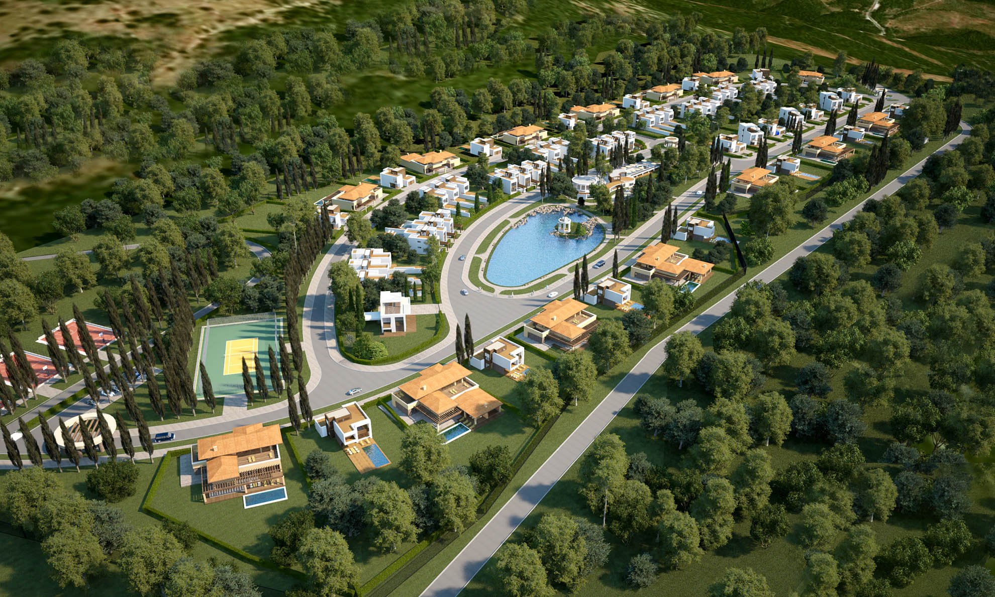 Проект коттеджного поселка в Крыму Лучистое архитектор Бабеев К.В. qb architecture